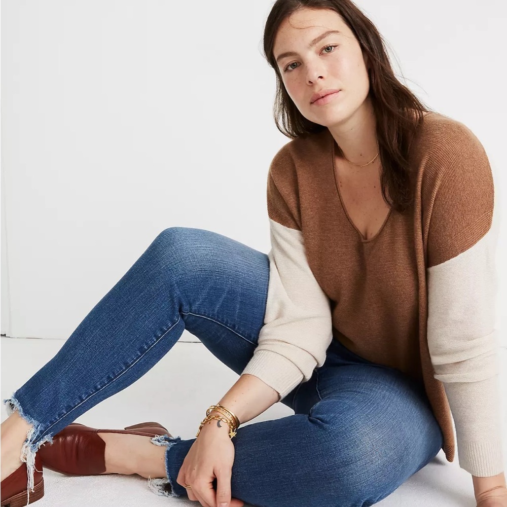 MADEWELL Kimball Pullover Sweater in Colorblock
